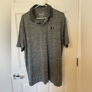 Under Armour The Performance Polo Heathered Gray Golf Mens Size Large